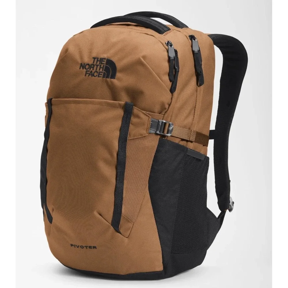 NWT The North Face Pivoter Orange/Brown Backpack FlexVent Laptop Compartment